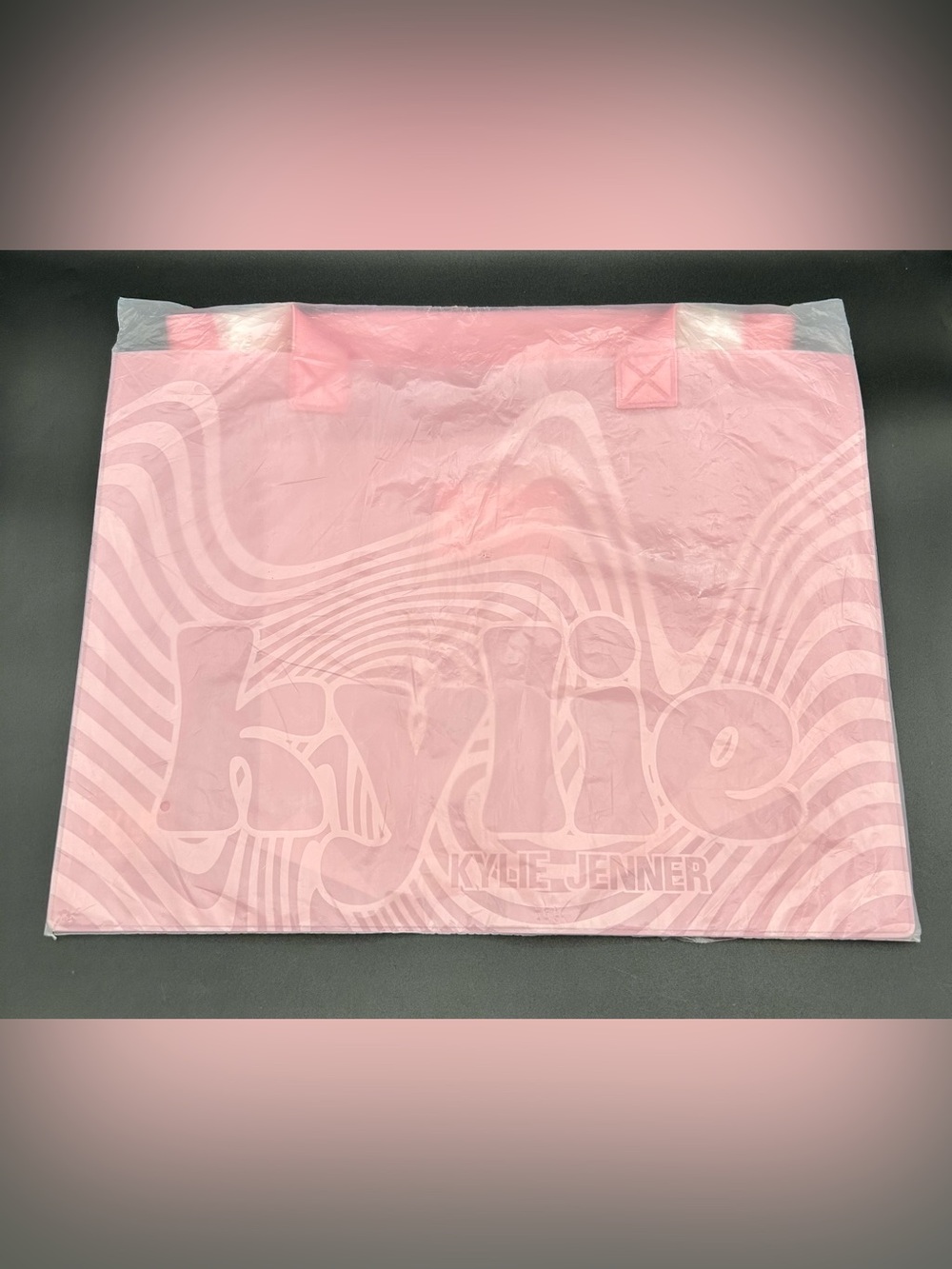 KYLIE JENNER Pink Clear Jelly Tote Bag .